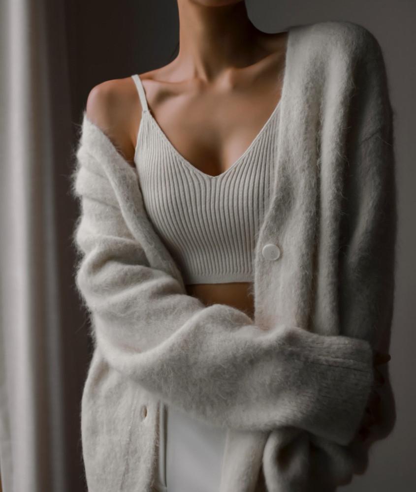 골지니트 뷔스티에 탑(short type)