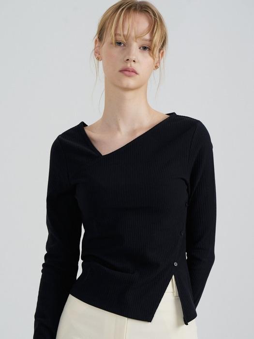 Long Sleeve Button T-shirt_3color