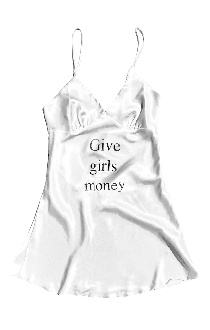 Give girls money Slip Dress - L / White