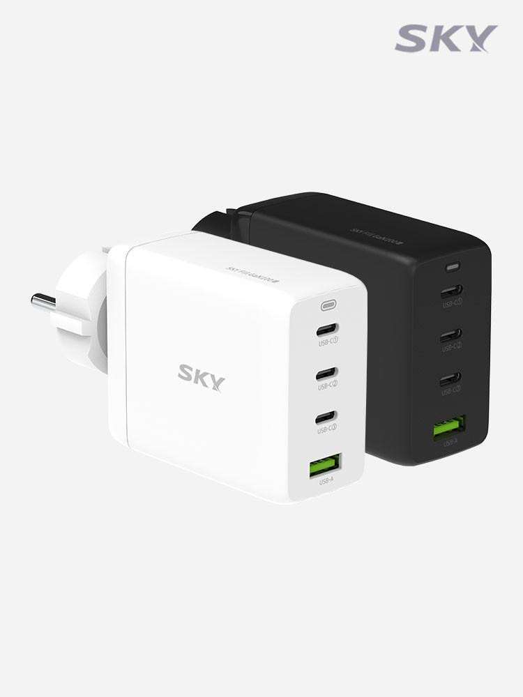 스카이 필 GaN 100W PD PPS 접지 4포트 멀티 초고속 충전기 GaN100G