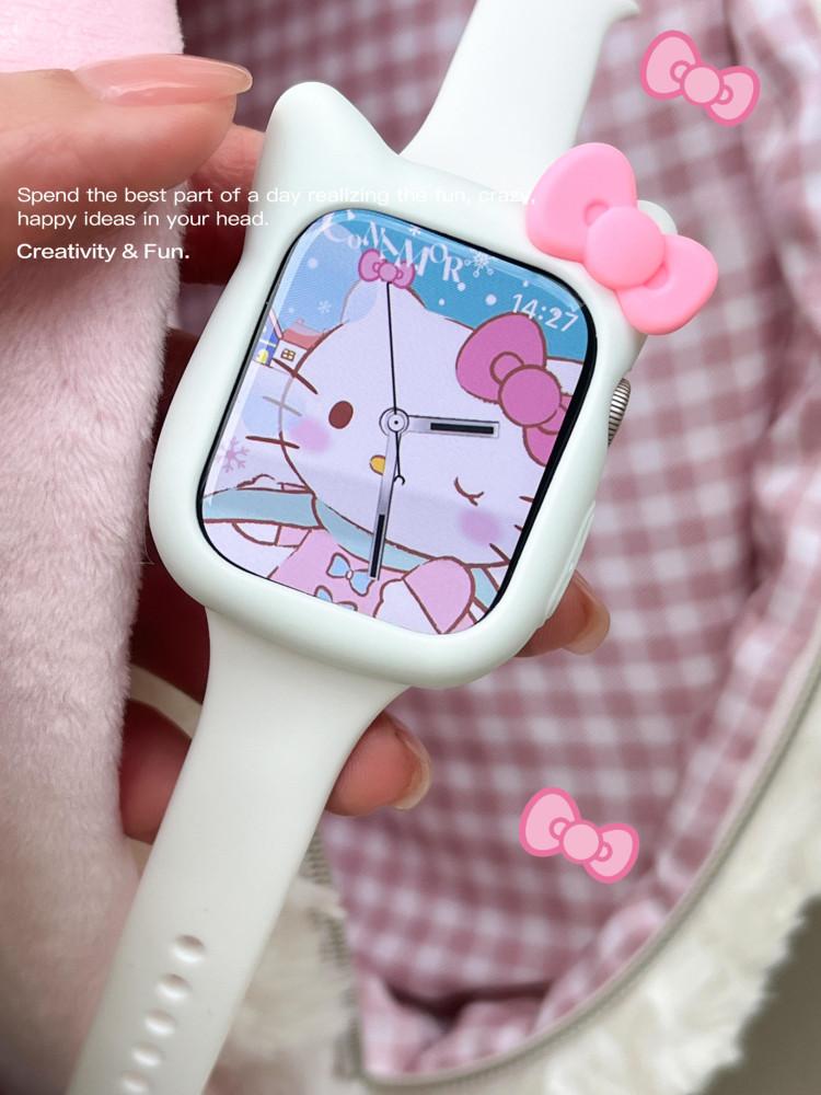 수심 Kitty Watch Strap(5 color) 키티 애플워치 스트랩 리본 줄 밴드