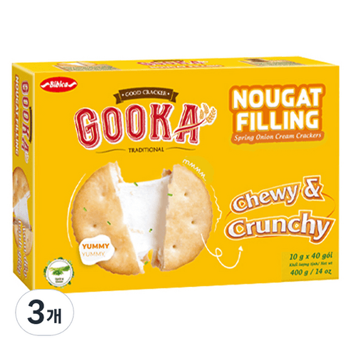비비카 구카 누가 필링 크래커, 400g, 3개 - 샌드/산도 | 쿠팡