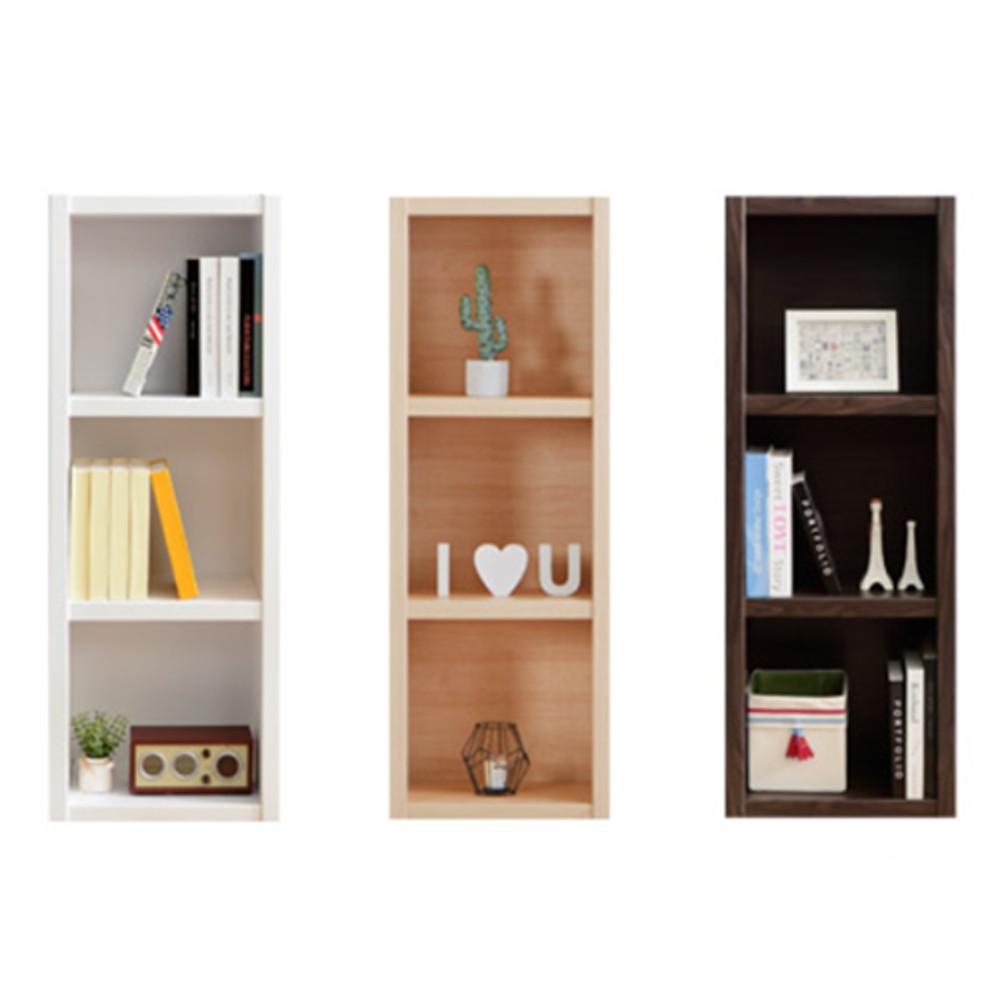 좁은집 침대옆 오픈 좁은 슬림 낮은 틈새 3단 400 책장 소형 서재 미니책장