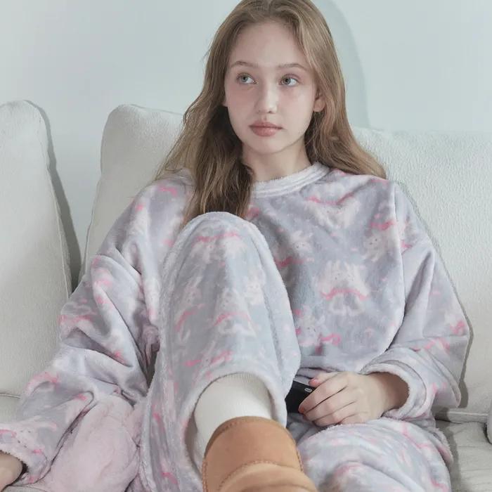 [11.12예약배송][5차]vintage love cat winter pajama (수면잠옷)