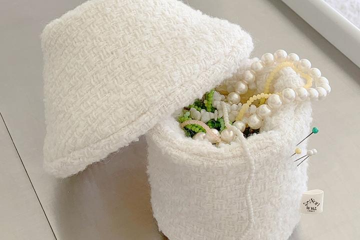 머쉬룸 수납함 Tweed Cream Mushroom (Basic/Giant)