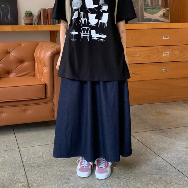 벚꽃룩🌸 당일출고❤️ 하다 스커트 (3color) / 빅사이즈 77-88 완전 편한 데일리 플레어 허리밴딩 무지 데님 청 스커트