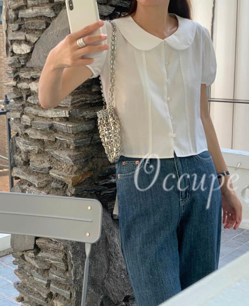 [화이트/당일]아잉 로엘 블라우스 (3col) areing