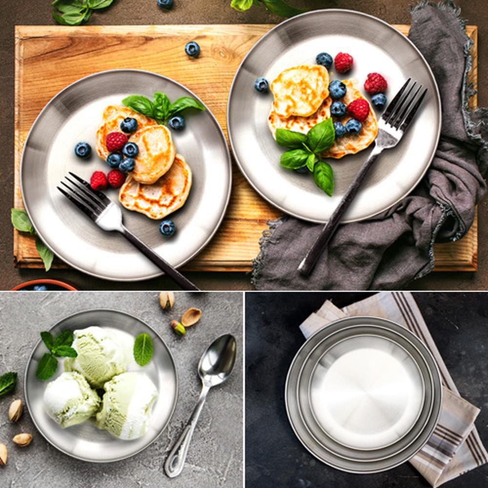 [킹센스] 스텐 316L 원형접시/앞접시/캠핑용