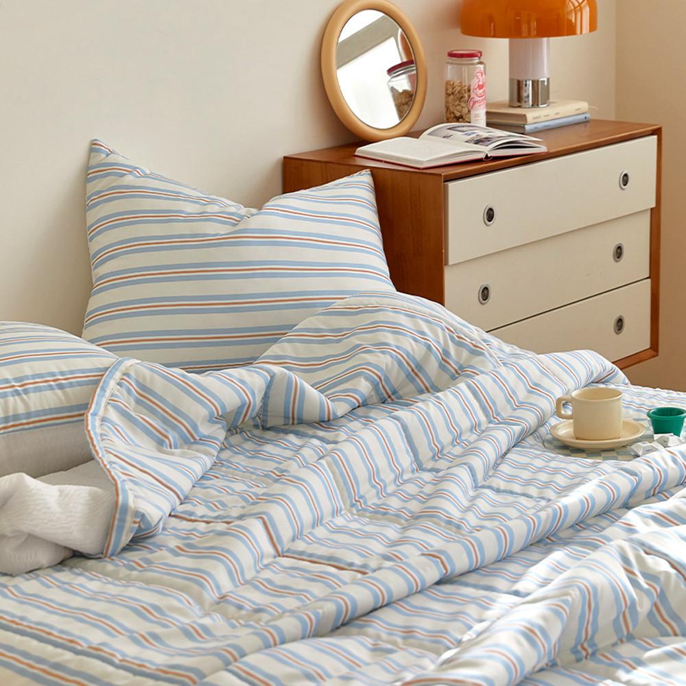 시원한 여름 이불 시어서커 순면 인견 먼지없는 알러지케어 차렵이불 침구 세트