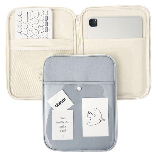 클리어 버튼 아이패드파우치 11인치