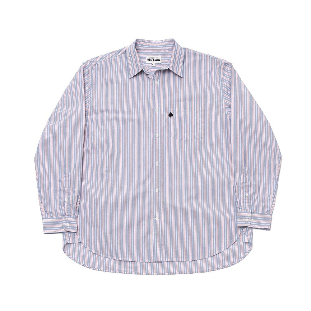 BEAT & SLNCHoliday Shirts(Red & Navy Stripe)