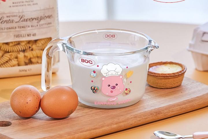 잔망루피 내열유리 베이킹 오븐 눈금 계량컵 500ml