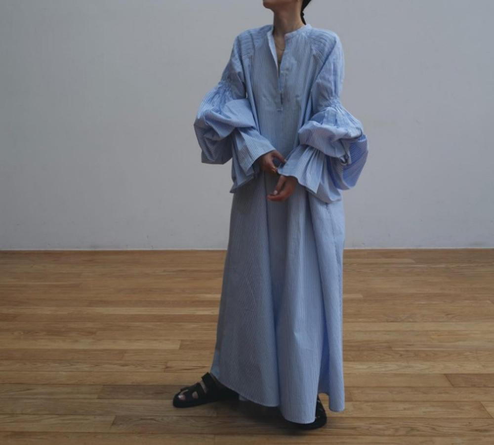 맥시 드레시업 유니크 셔츠 데일리심플롱원피스