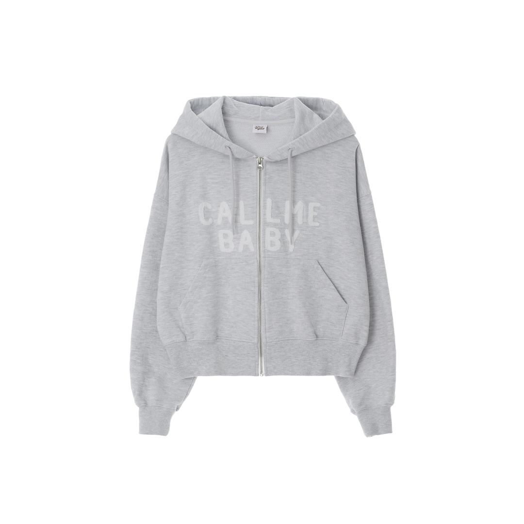CMB Puffy Zip Hoodie _ Ash Grey