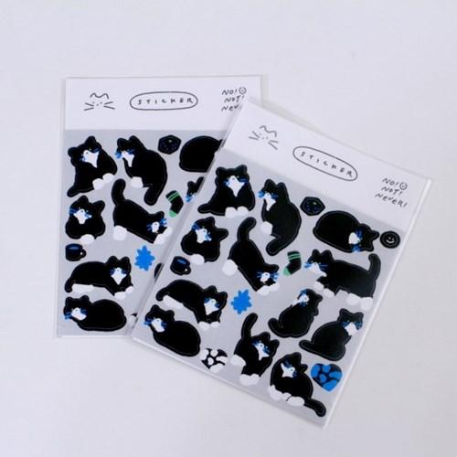 [ 씰스티커 ] 턱시도 고양이