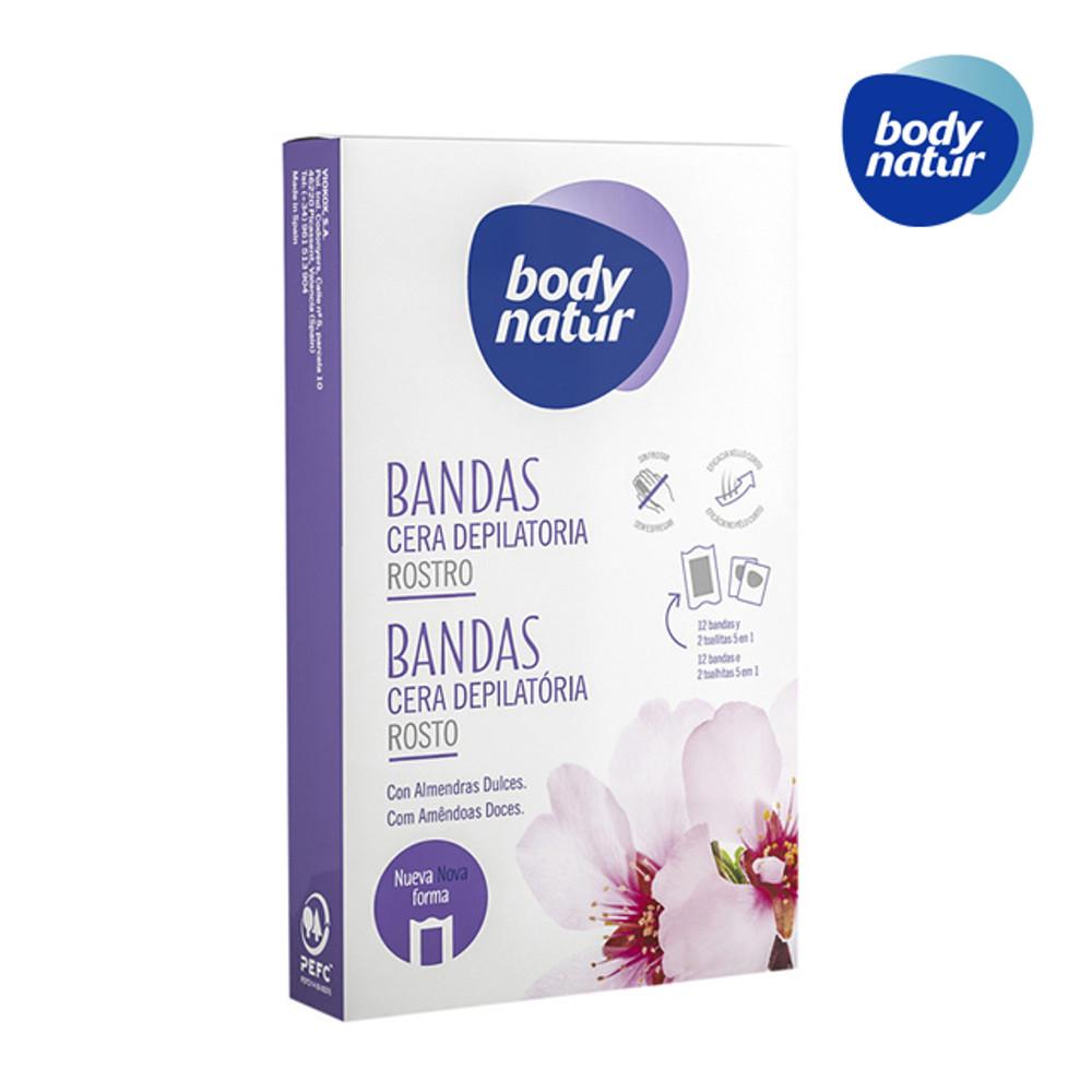 바디네이처 왁스스트립 페이스 스위트아몬드오일 얼굴용 12매