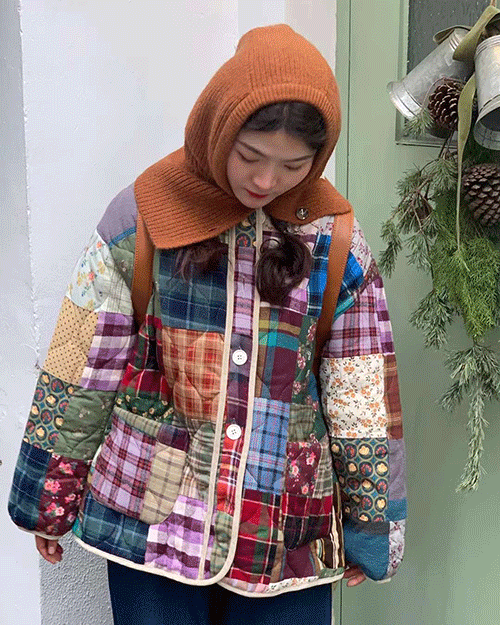 메이 패치 누빔점퍼/2color