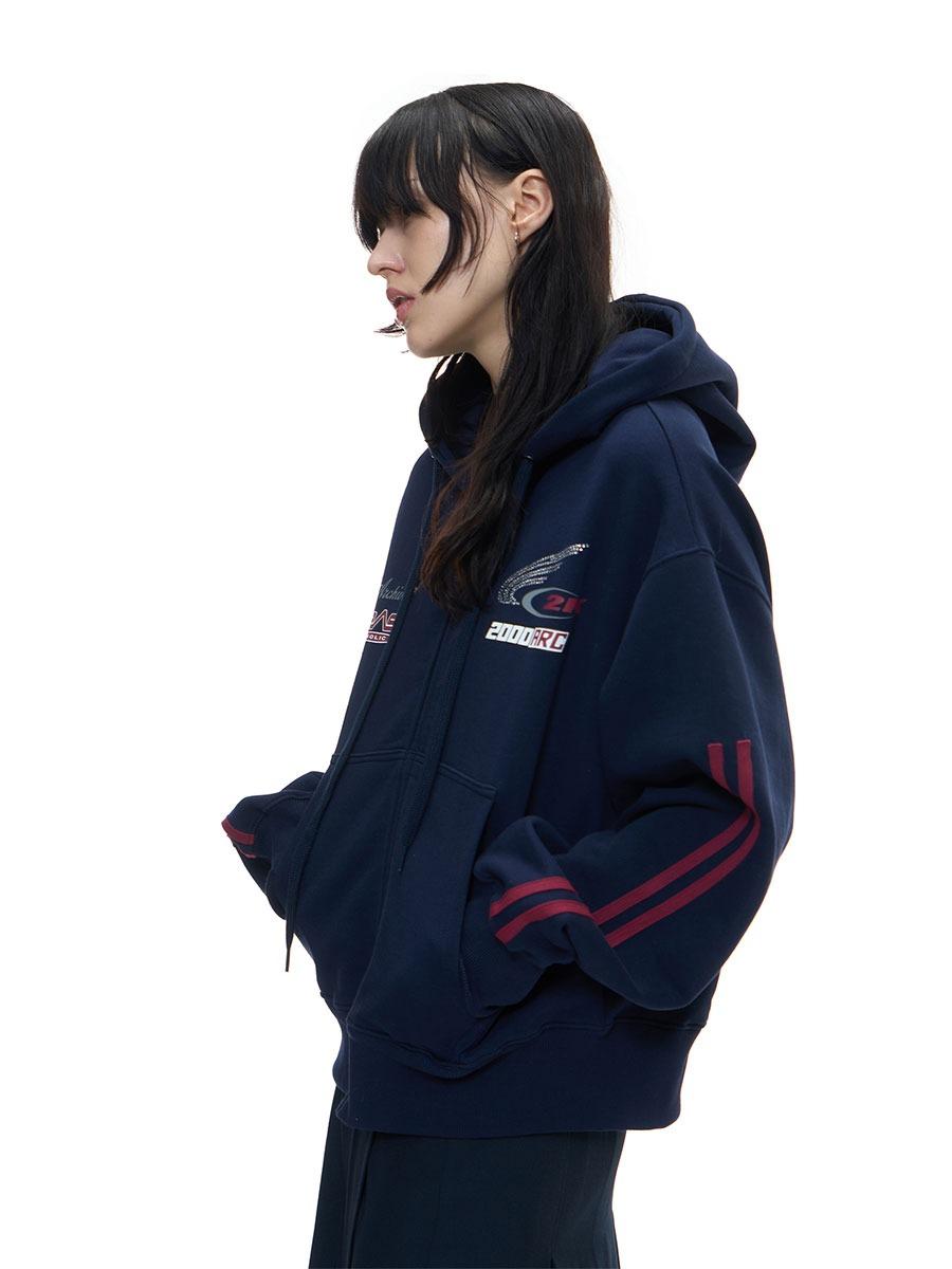 [2000 ARCHIVES] ARC RACING HOODIE ZIP UP - NAVY