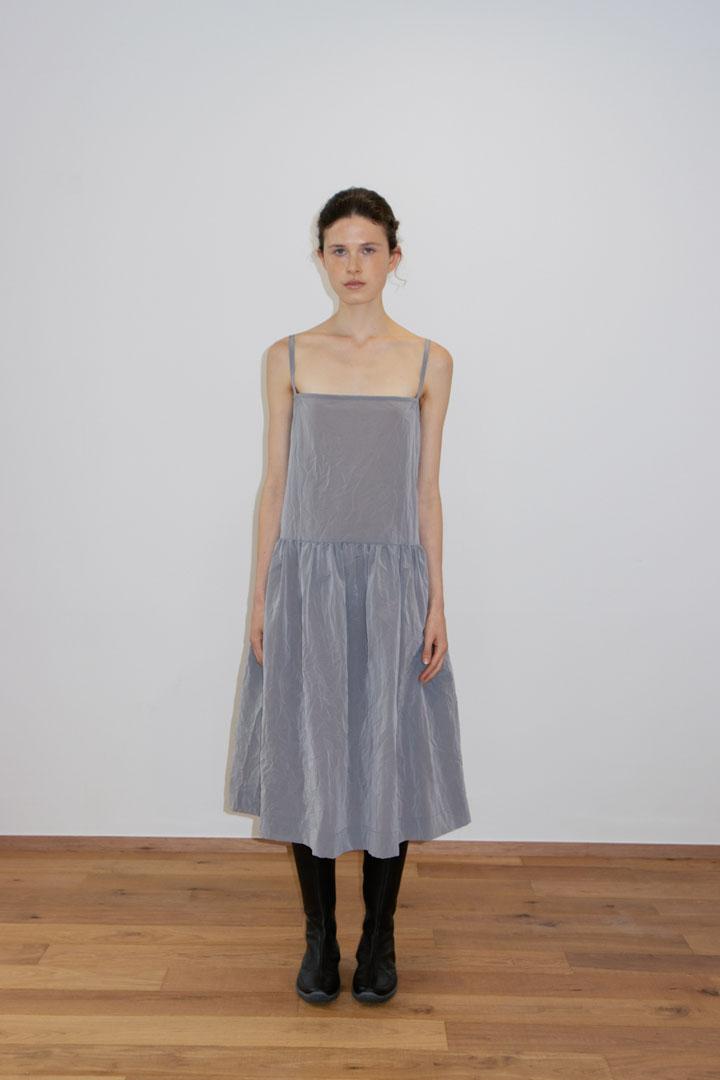 (SUSUMU) RECYCLED GARCON DRESS | grey