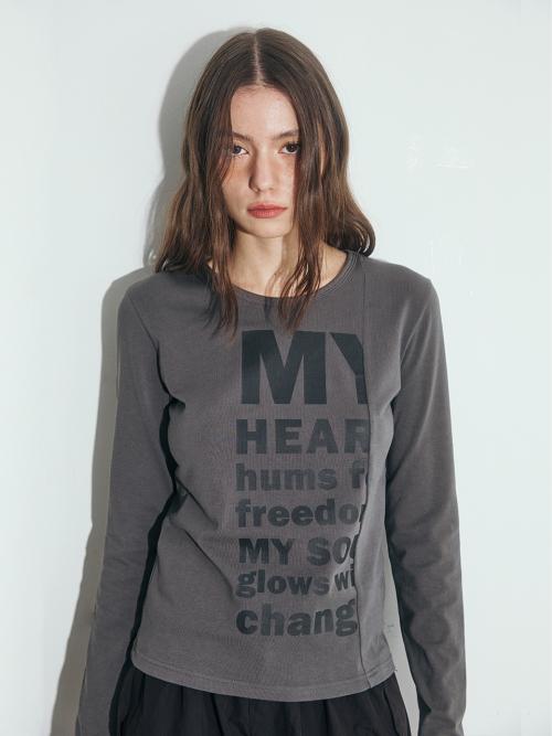 마이 컷팅 라인 롱슬리브, 챠콜