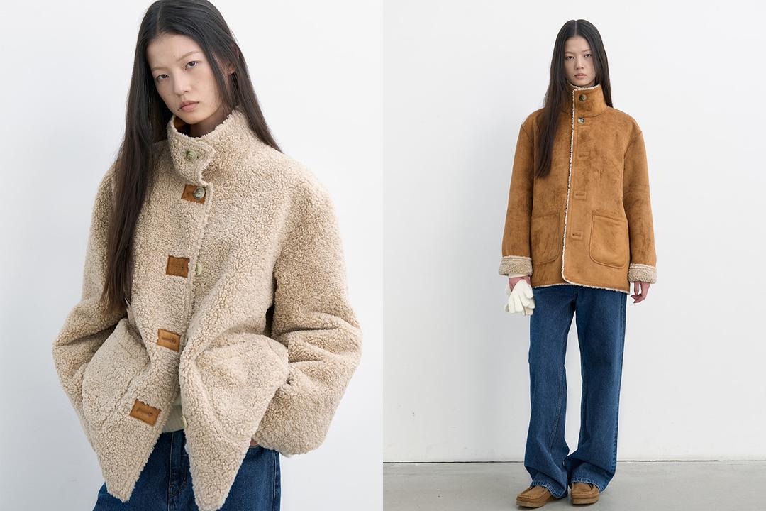 Reversible shearling mustang (camel)