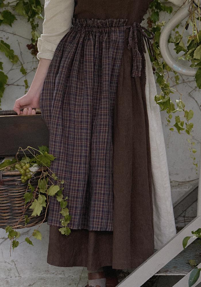 Garron check overskirt