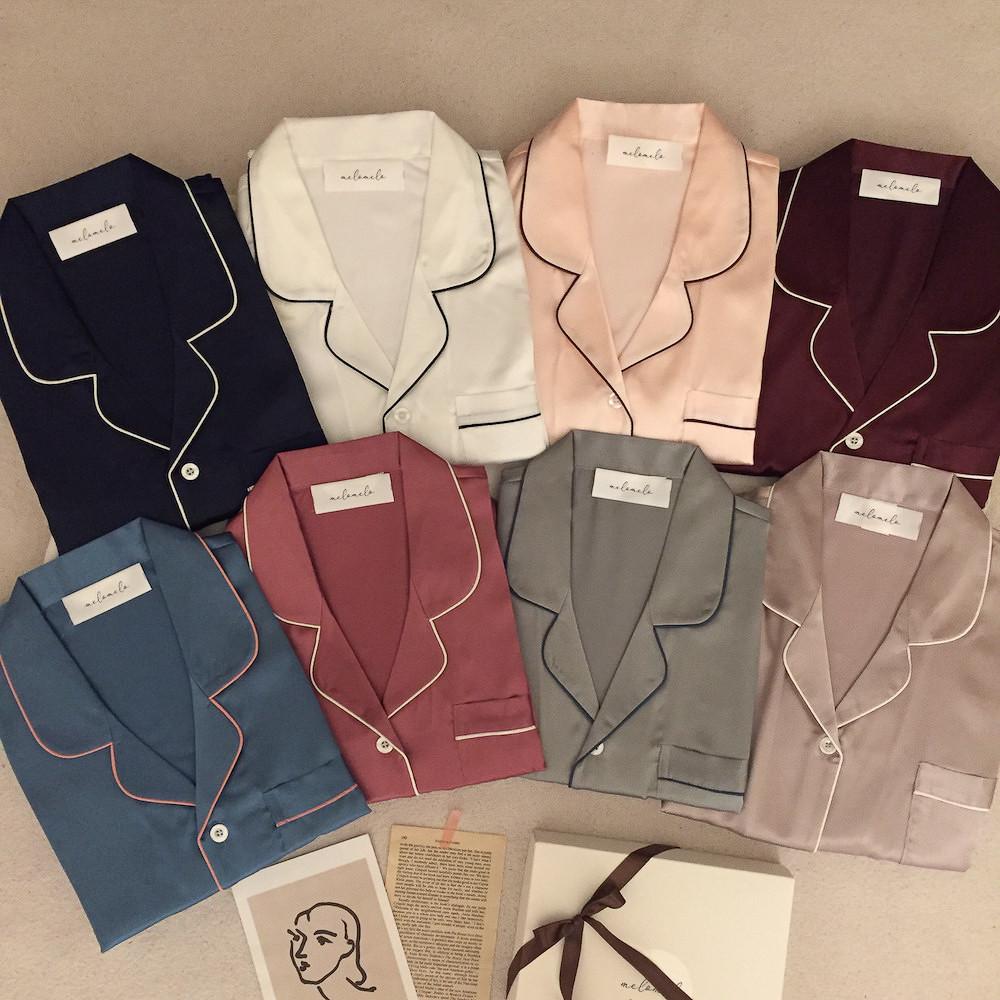 (당일출고) 국산 안심 실크 커플잠옷 신혼부부 파자마 파티 선물