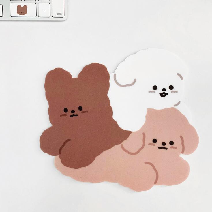 몽하우스 햄버거 몽몽이들 마우스 패드