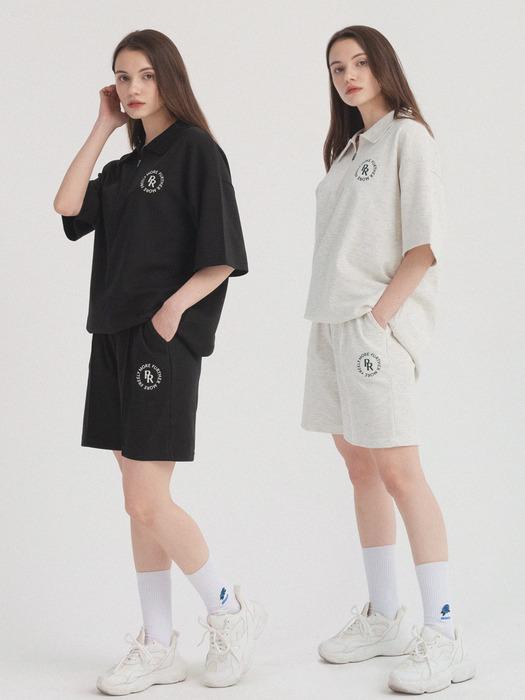 [SET] 서클 로고 카라 반팔&숏팬츠 셋업 (3color)