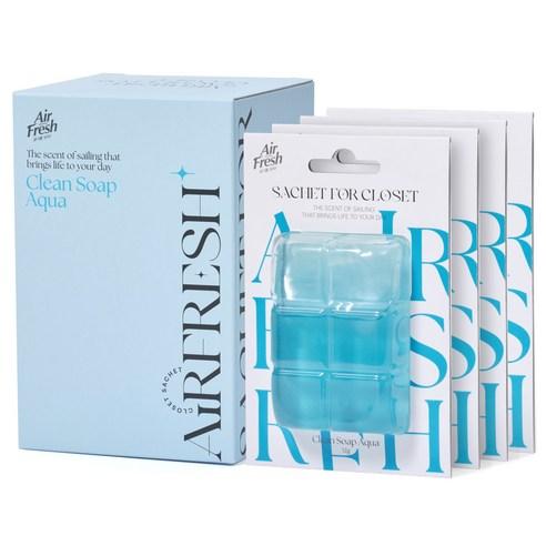 에어후레쉬 샤쉐 클린솝 아쿠아 옷장 걸이형 방향제, 32g, 4개 - 방향제 | 쿠팡