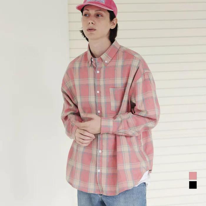 비기닝 오버사이즈 체크 셔츠 [2컬러]