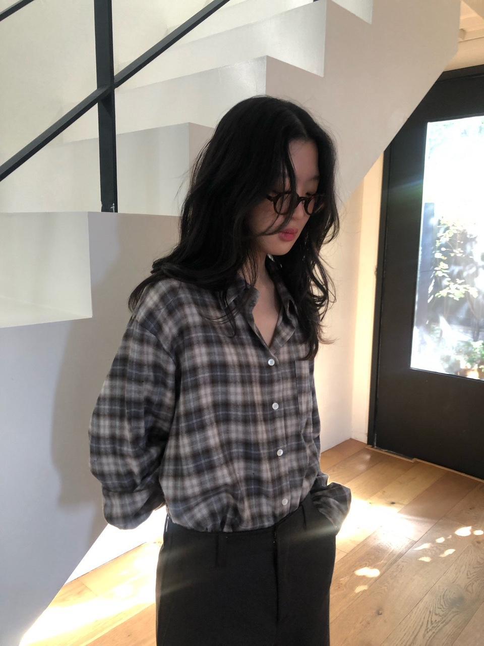 버터프레즐마켓 웨더 소프트 기모 체크 셔츠, 피치 가공 코지 데일리 남방 2color