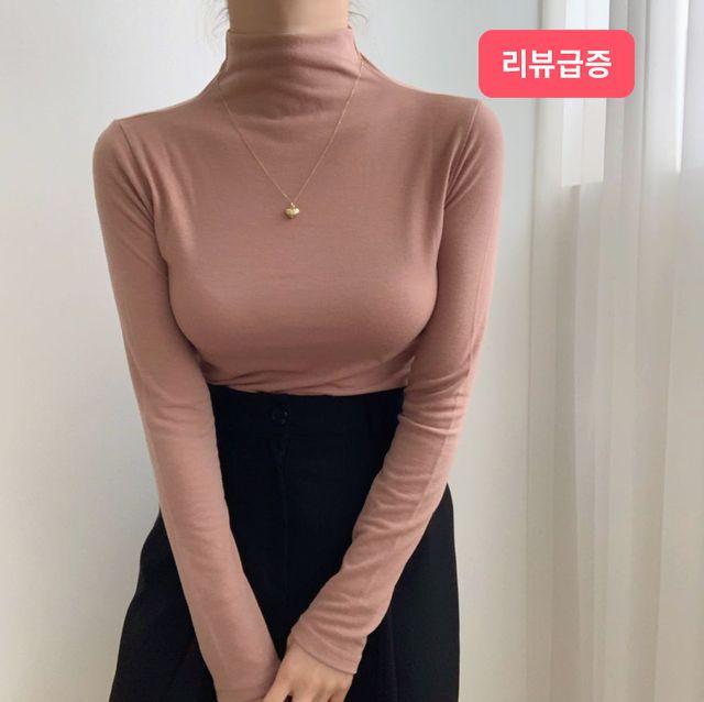 속기모 반폴라 따뜻 소프트 폴라 기모 티셔츠 (7color) _미닛마켓