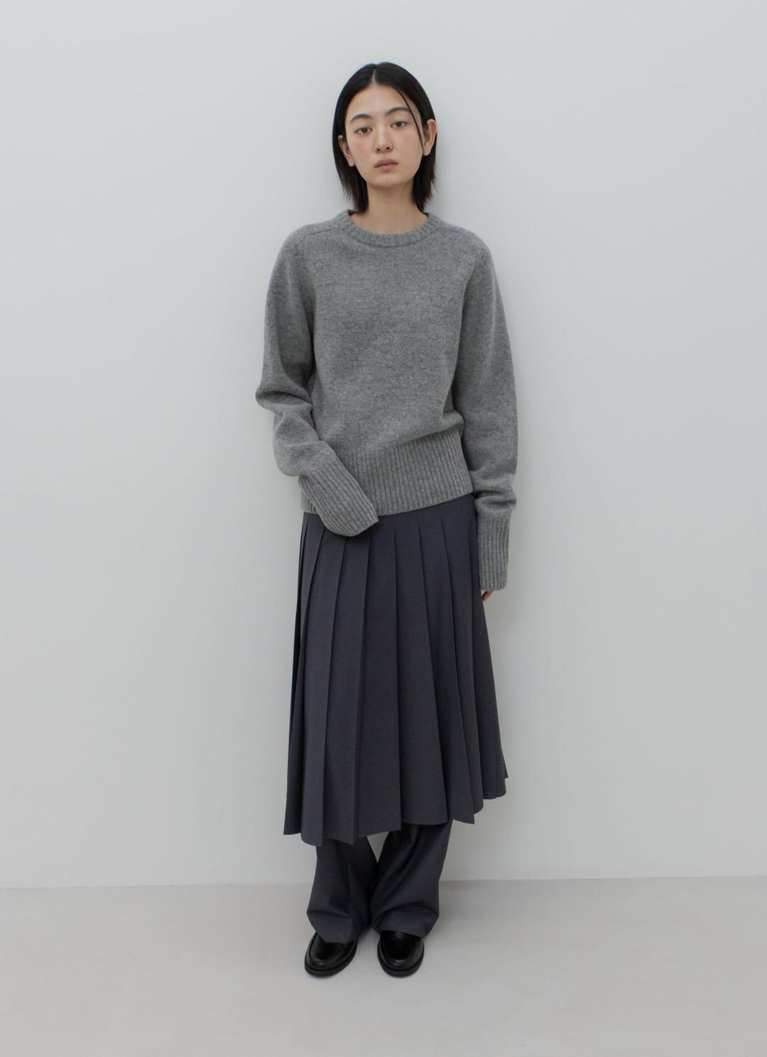 25FW PLEATS SKIRT PANTS / GREY