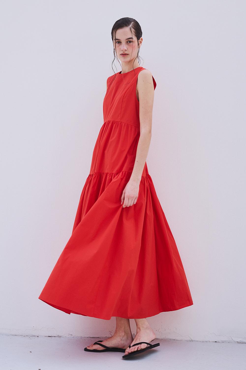 [REFURB]  SLEEVELESS DRESS_scarlet