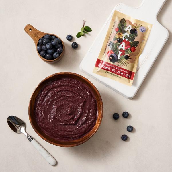 [100g x 30개] 아사이베리 위드 과라나 퓨레 간편한 개별포장 직수입 브라질산 아사이보울 냉동 퓨레
