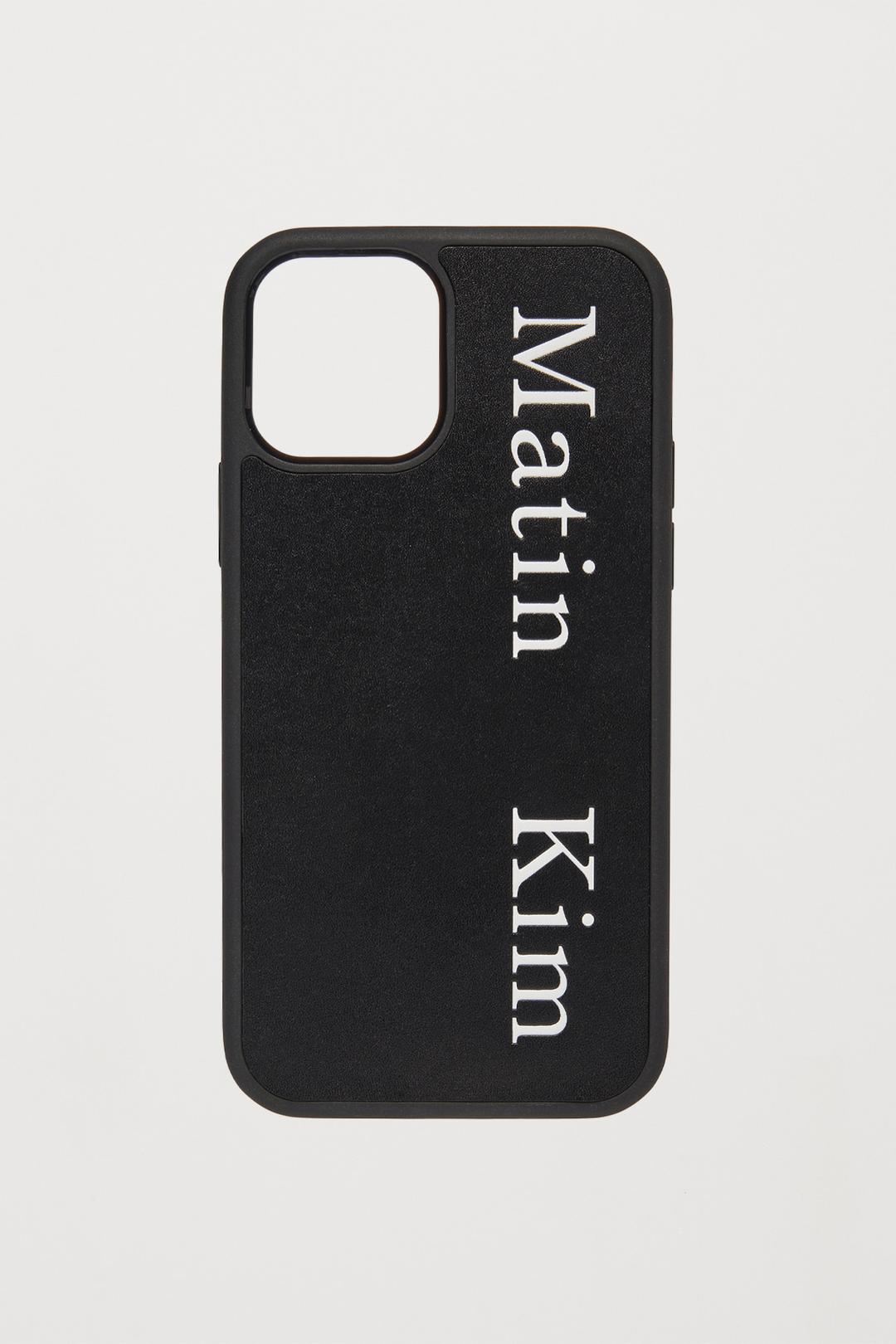 MATIN KIM LEATHER IPHONE CASE IN BLACK