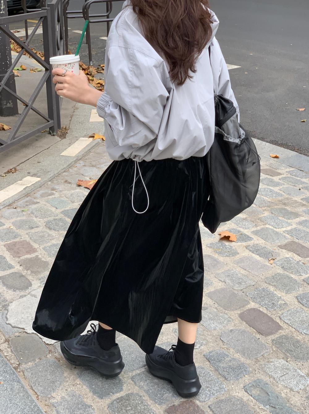 [리어스 제작] 글레이즈 스커트 (black)