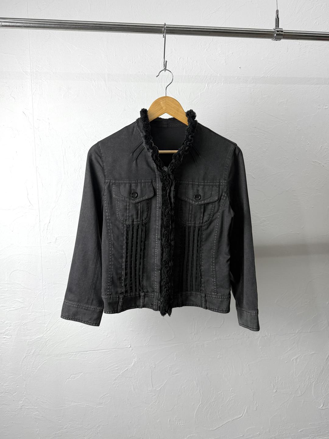 Una Parte 러플 트리밍 자켓