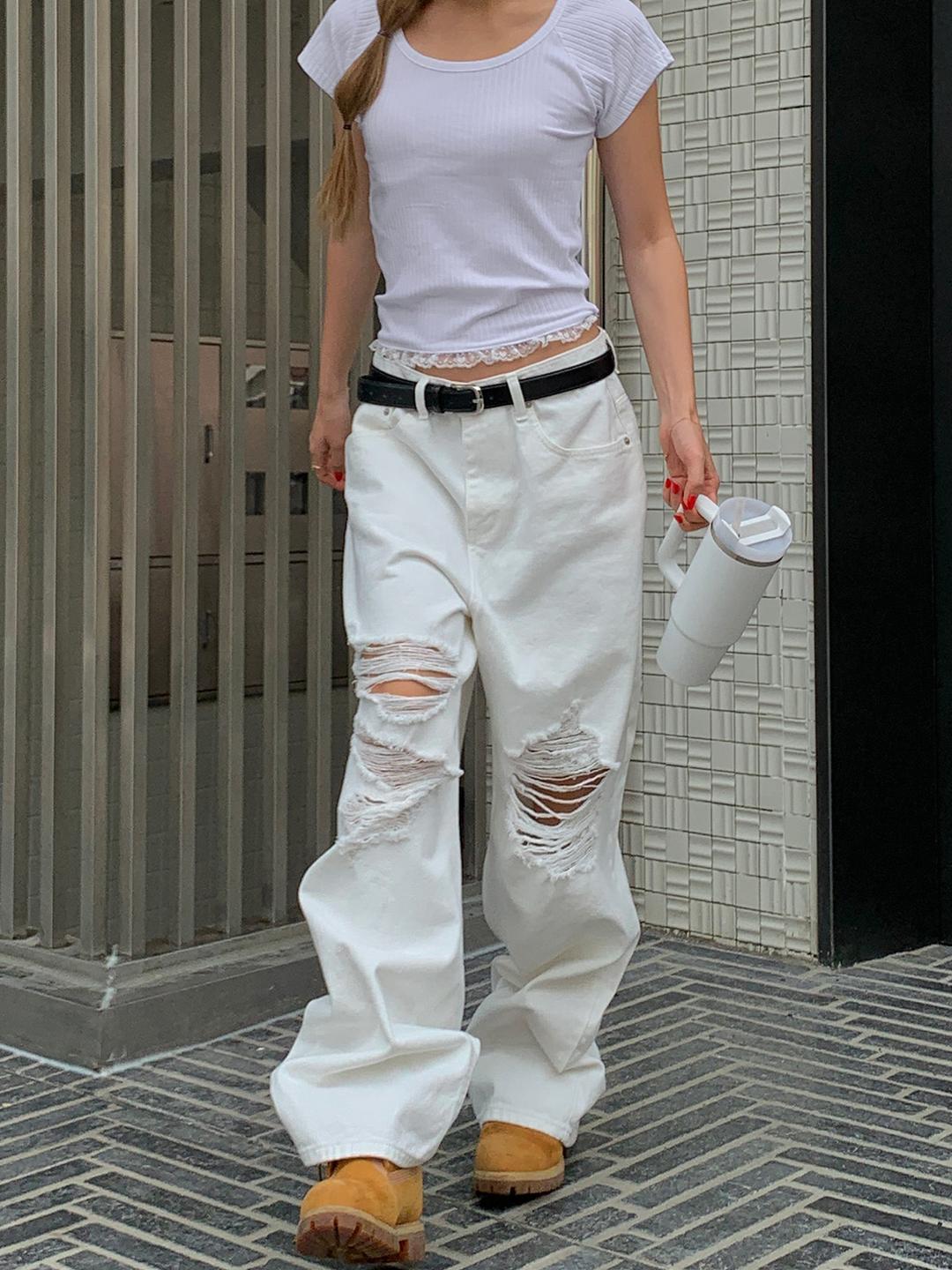 빈티지 텍스처 화이트 진