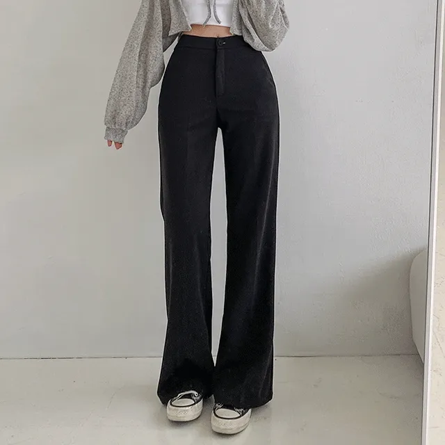 [여름까지/기장선택/S~2XL] 코지 세미 와이드 핏 롱 슬랙스