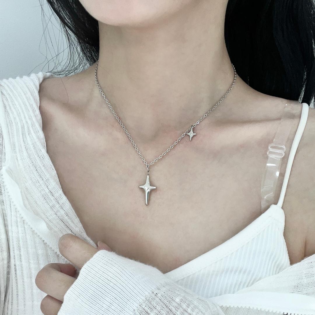 크로마무드 [3size] 빅 스파크 별빛 별 써지컬 체인 목걸이