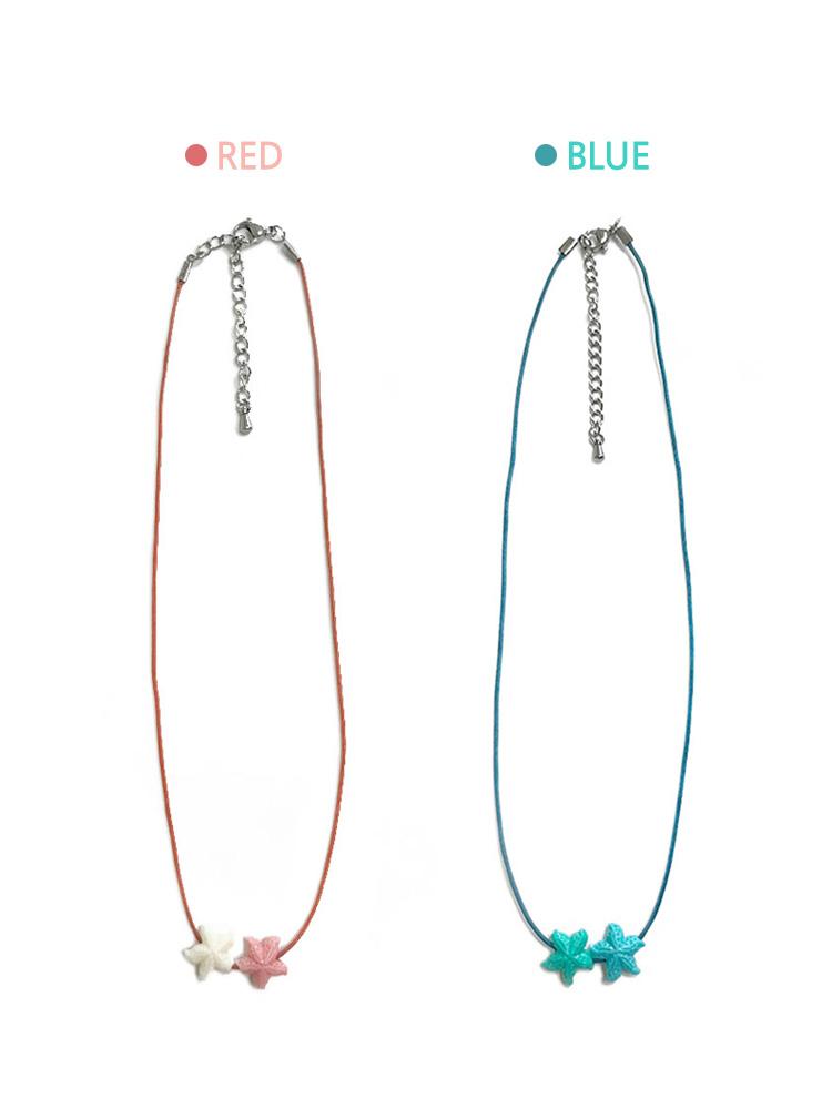 아이스이브 [2color] COLOR STARFISH NECKLACE 불가사리 여름 빈티지 써지컬 스틸 목걸이