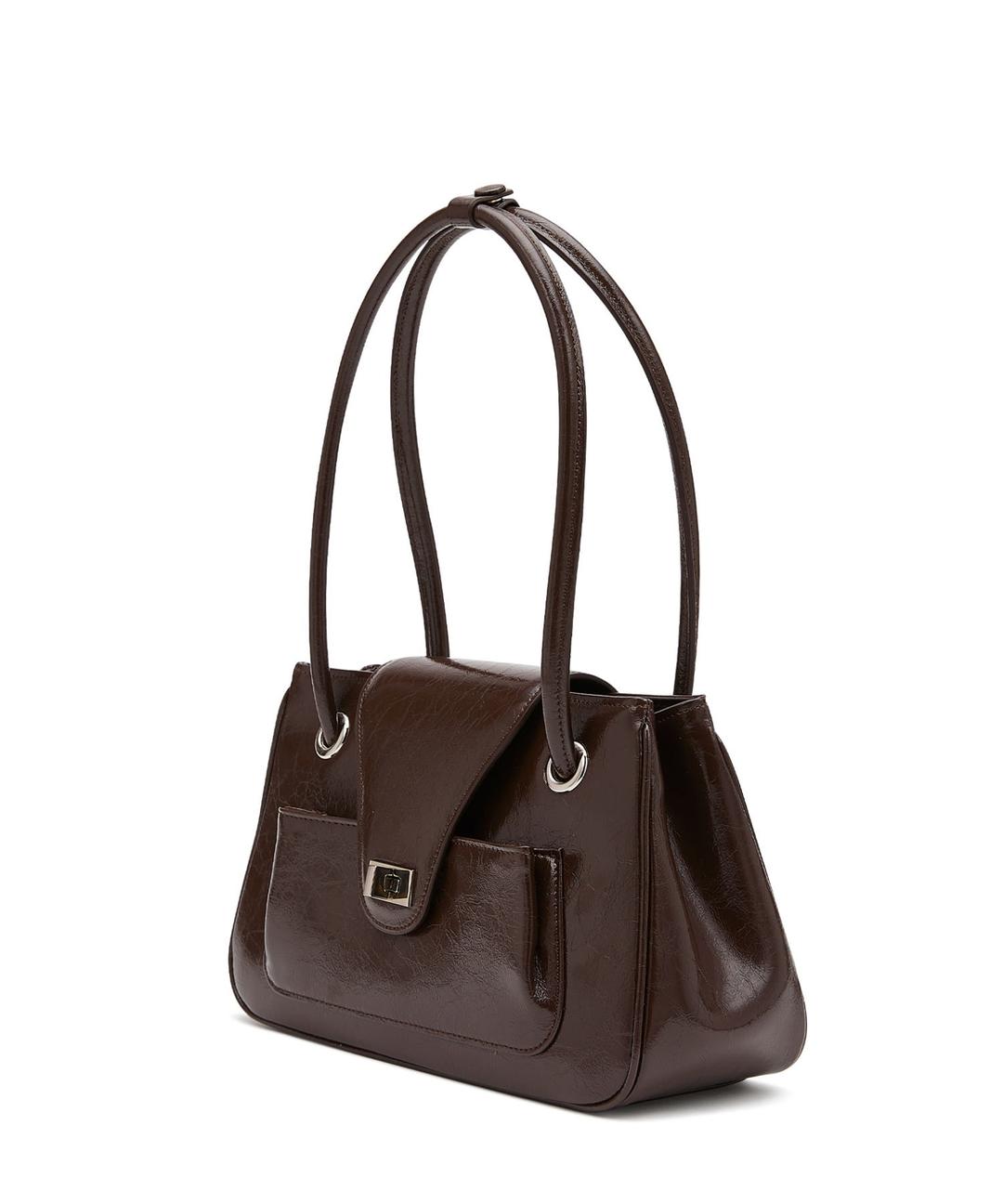 Pao Long Handle Bag brown crinkle