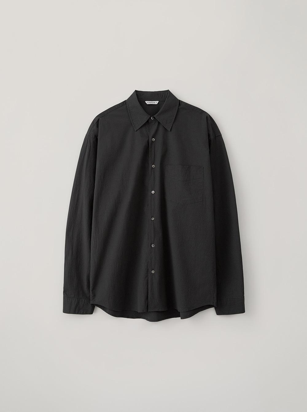 SEERSUCKER SHIRT_CHARCOAL