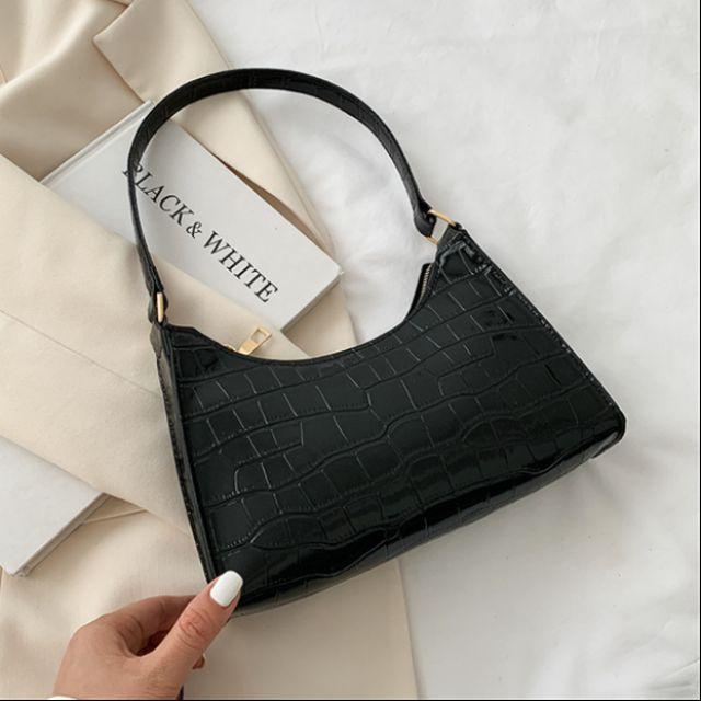 재입고완료/당일!!! [5color] 미니 스퀘어 크로커다일 숄더백