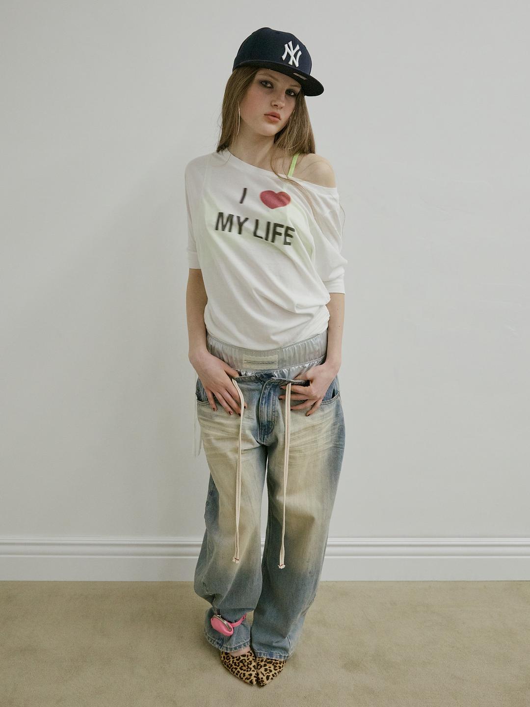 Brushed Denim Pants Light Blue