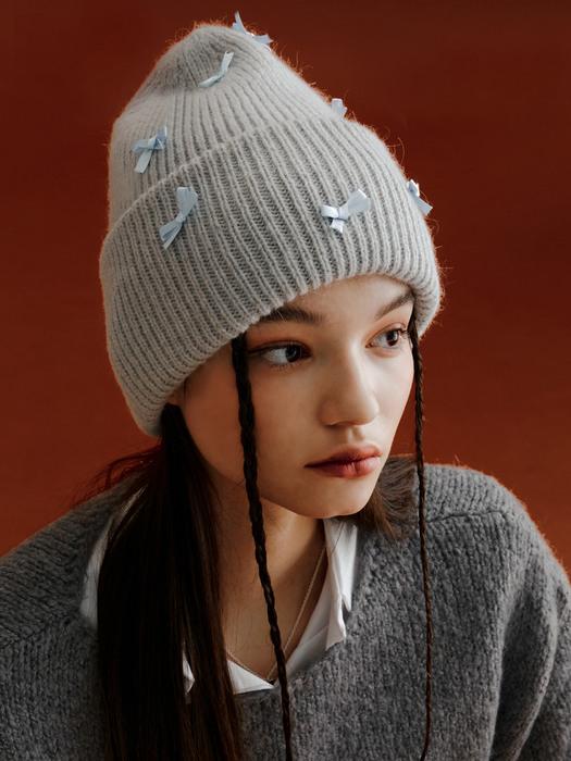 Ribbon Soft Angora Beanie (6Colors)