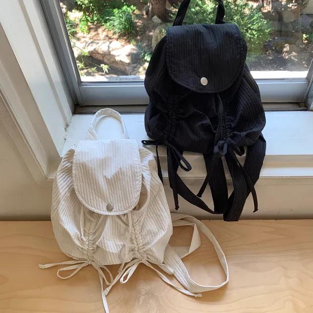 wrinkle string backpack (2color)
