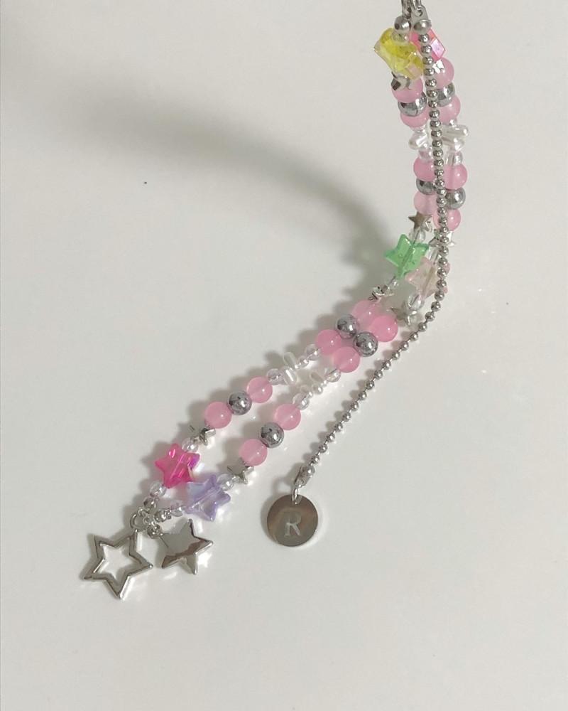 [r-o-m]﻿★Two Star Chain Strap★_2color